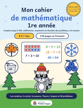 Couverture du livre Mon cahier de mathématique 1re année